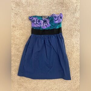 Stylish Blue and Purple Dress